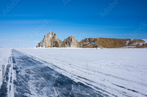 Cape Burkhan (Shaman Rock) on Olkhon Island at Baikal Lake