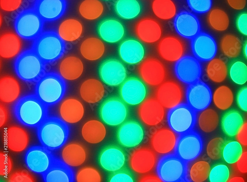 blurred image of colorful lights, in the Christmas background