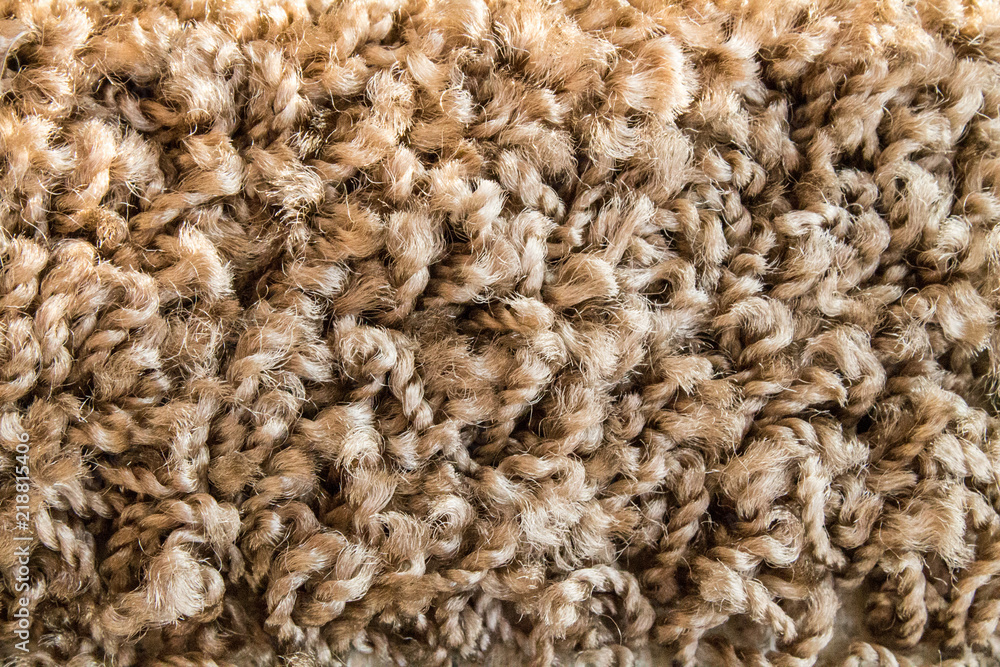 Samples of a multi-colored carpet, an example of pile and carpet color Samples of a multi-colored carpet, an example of pile and carpet color