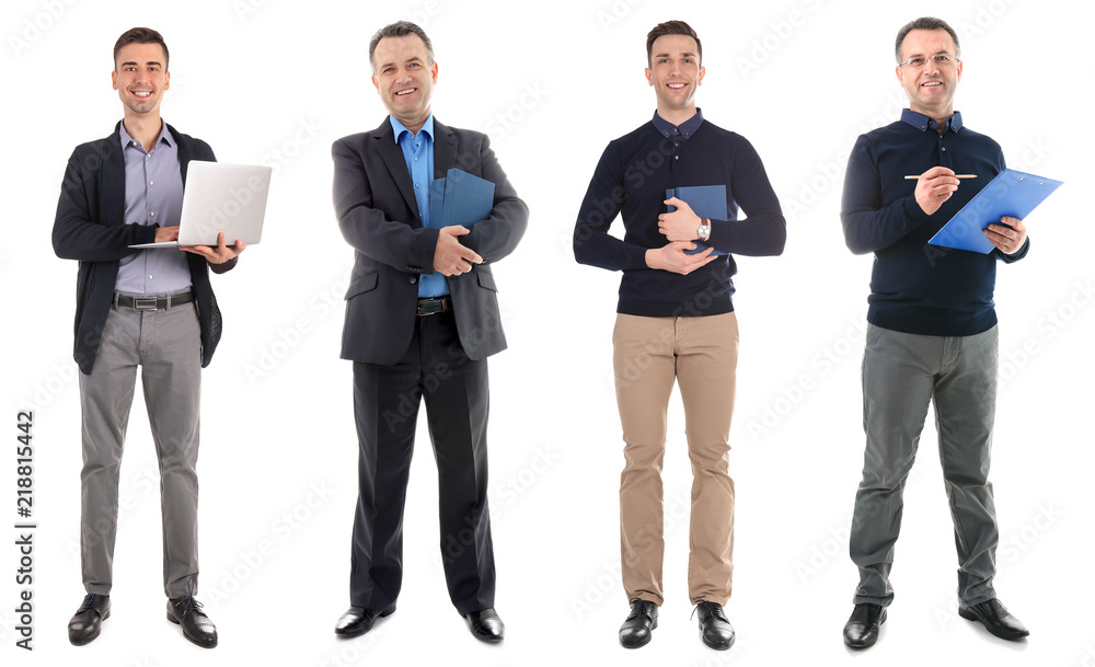 Obraz premium Set with different teachers on white background