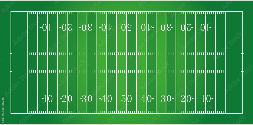 Fototapeta American football field. Vector illustration