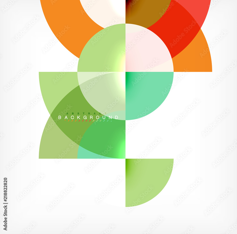 Minimal circle abstract background design, multicolored template for business or technology presentation or web brochure cover layout, wallpaper