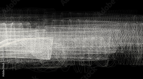 Abstract black-and-white shaded wide background. Vector graphic pattern of thin lines