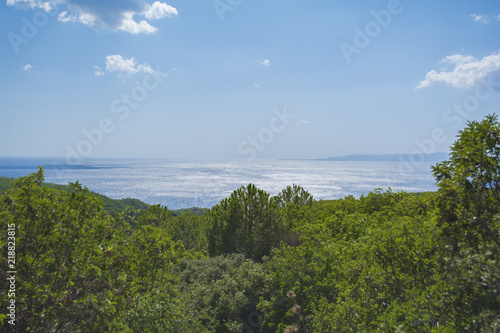 Wallpaper Mural Gallipoli sunset panorama. Countryside, sea and Gallipoli island on horizon. Çanakkale, Turkey. Torontodigital.ca