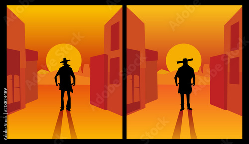 Wild west gunslinger.