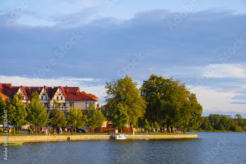 Elk, Poland - Panoramic view of the town of Elk at the Elckie lake photo