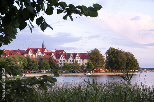 Elk, Poland - Panoramic view of the town of Elk at the Elckie lake