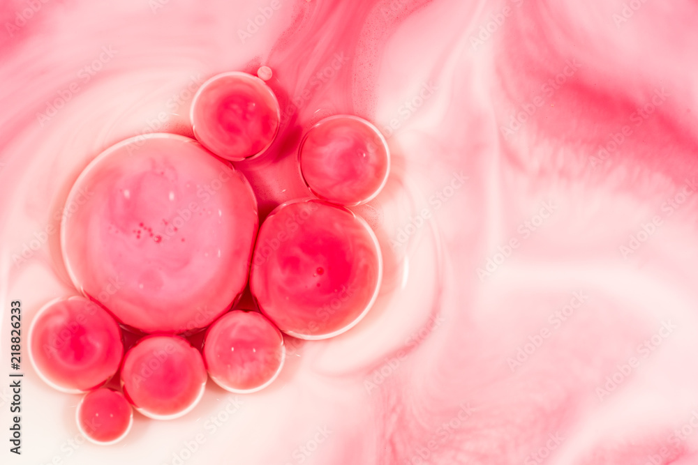 Bubbles flow in oil fat with colorful view. Bubbles flow in oil fat with colorful view.