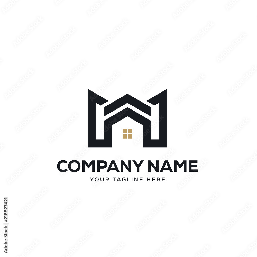 real estate logo design vector, initial letter logo m design template real estate logo design vector, initial letter logo m design template