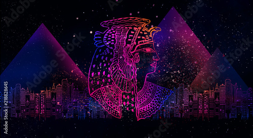 Abstract ancient Egyptian b...