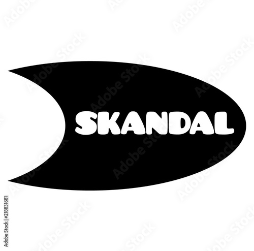 scandal stamp on white