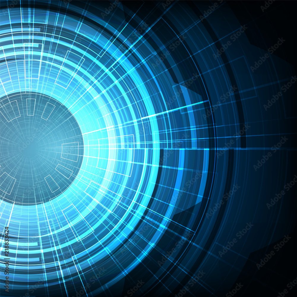 Fototapeta premium Abstract High Digital Technology on Blue Background,future and science Concept design,Vector Illustration.
