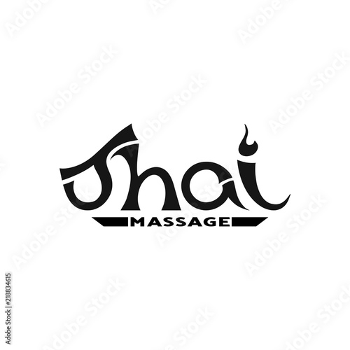Logo for traditional Thai massage. Stock vector illustration. 