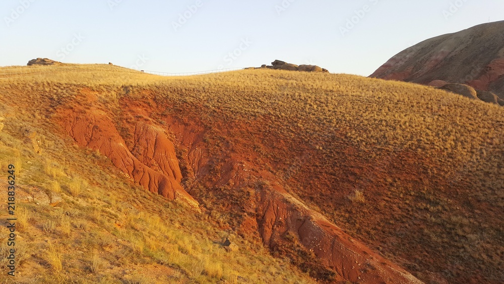 Red sand mount Bogdo in Russia