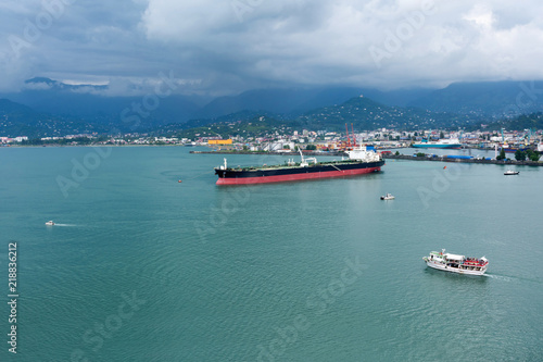 Sea Port. The large industrial port