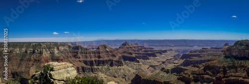 Beatiful panoramic view of cliffs above Bright Angel canyon, major tributary of the Grand Canyon, Arizona, view from the north rim photo