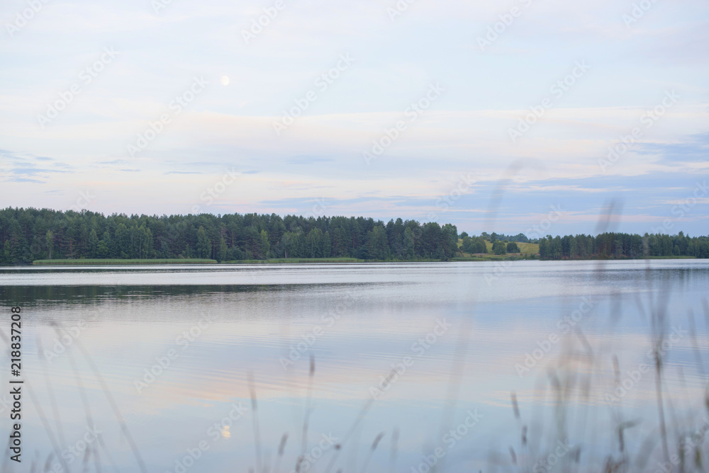 Fototapeta premium sunset on the river
