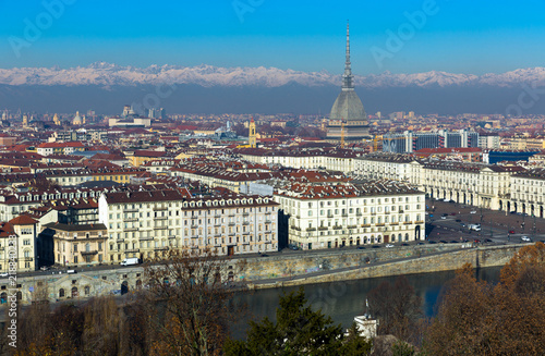 Center of Turin with Mole Antonelliana, Italy © JackF