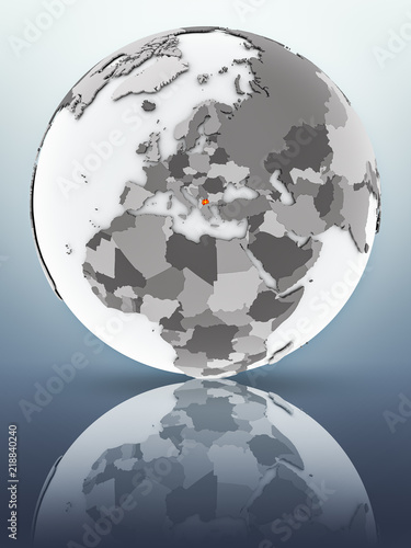 Macedonia on globe