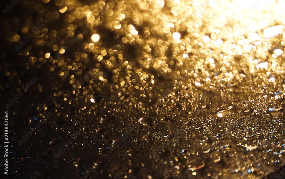 rain drop on windshield light bokeh background rain drop on windshield light bokeh background
