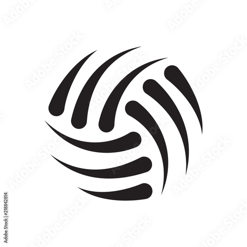 Volleyball black sign