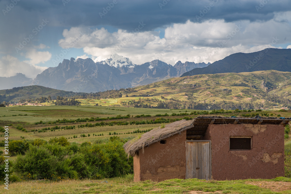 A Small Brown Barn in The Sacred Valley, Peru