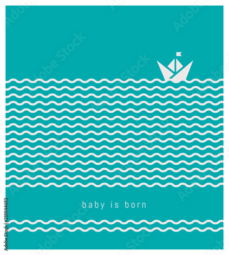 Faire Part De Naissance Carte Pour Celebrer L Arrivee D Un Bebe Marin Ocean Bateau Navire Vague Bleu Stock Vector Adobe Stock Faire Part De Naissance Carte Pour Celebrer L Arrivee D Un Bebe Marin Ocean Bateau Navire Vague Bleu Stock Vector Adobe Stock