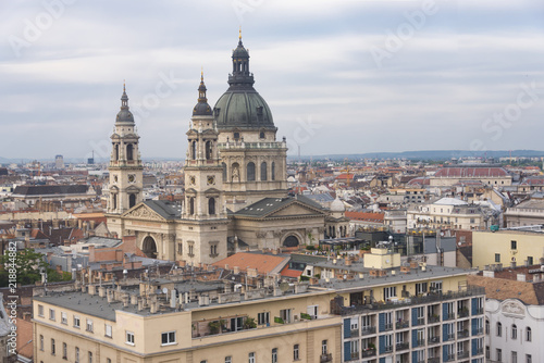 St. Stephen's Basilica and cityscape from the ferris wheel Budapest Eye 