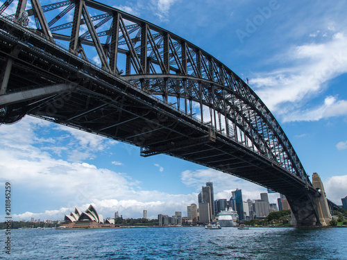 Passing Under the Sydney Harbor Bridge in a Ferry