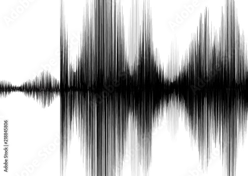 Super Earthquake Wave on White paper background,audio wave diagram concept,design for education and science,Vector Illustration.