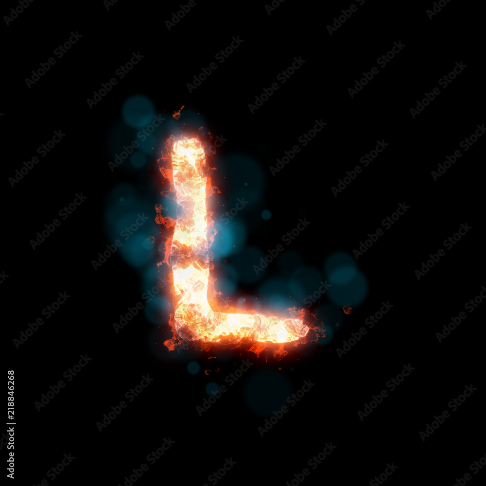 Hot Plasma alphabet (Halloween concept)
