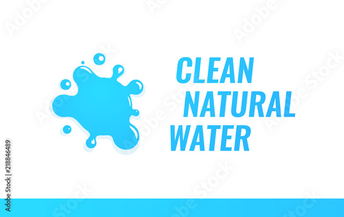 Logo for Unbottled Dispensing Clean Natural Water - Vector Illustration on White Background