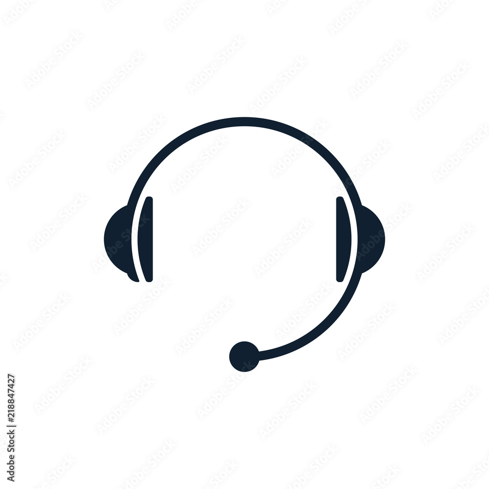 Headphones with microphone icon Headphones with microphone icon