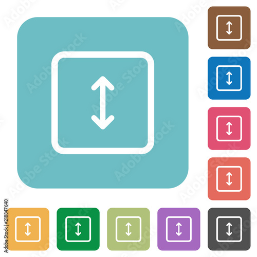 Adjust object height rounded square flat icons