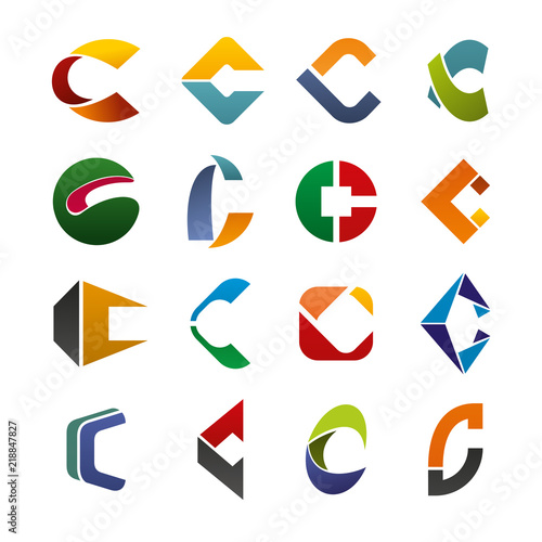 Abstract vector letter C for business identity
