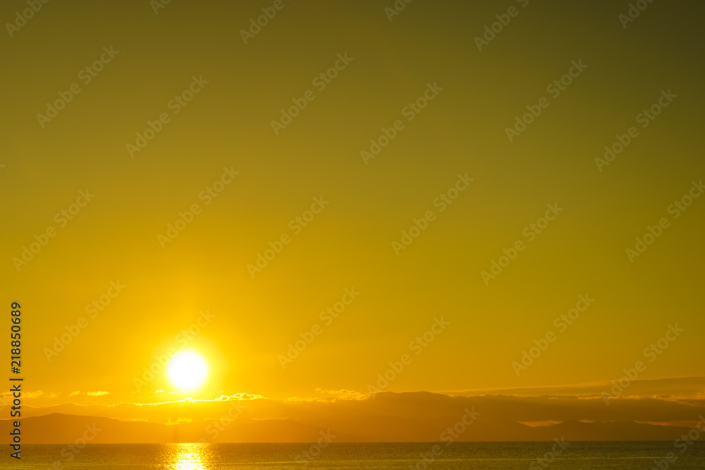 Greek coast at sunrise Peloponnese