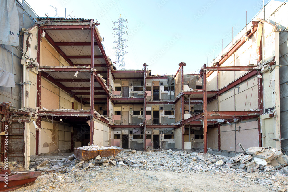 建物の解体現場 建物の解体現場