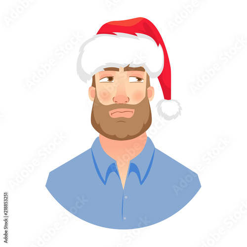 Face of man with beard