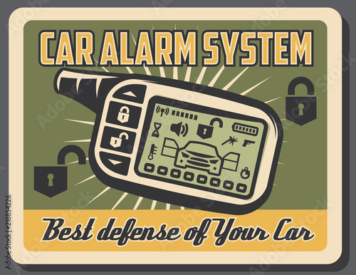 Car alarm systems installation service poster