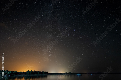 Milky Way from the Gabriel and Galan reservoir. Extremadura. Spain.