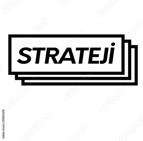 strategy stamp on white