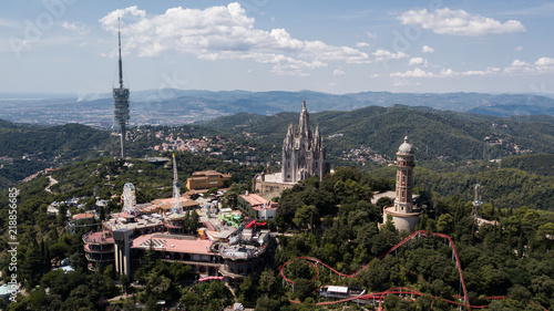 Temple Sacred Heart of Jesus on Tibidabo in Barcelona, Spain. photo