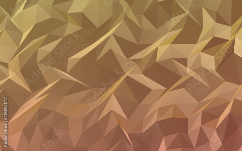 Abstract triangle geometrical orange background. Geometric origami style with gradient. 3D illustration