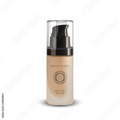Soap, Lotion, Spa Cosmetics Container. Bottle Tube For Liquid Hair Shampoo. Skin Care. CC, BB face cream. Toner. Make up foundation. 3d Realistic Packaging Design Element. Vector Eps10