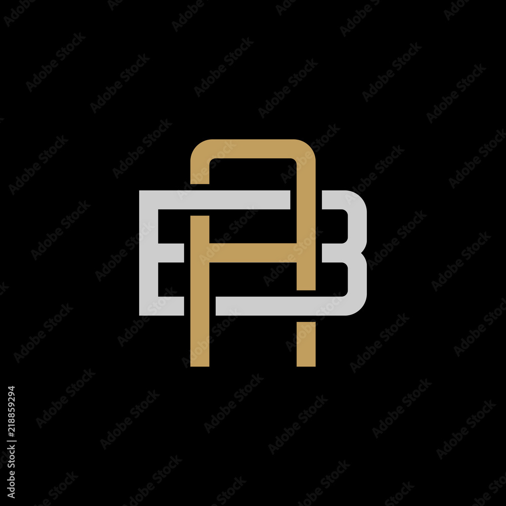 Initial letter B and A, BA, AB, overlapping interlock logo, monogram line art style, silver gold on black background Initial letter B and A, BA, AB, overlapping interlock logo, monogram line art style, silver gold on black background