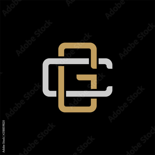 Φωτογραφία Initial letter C and G, CG, GC, overlapping interlock logo, monogram line art st
