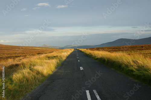Sally's Gap, road through the Wiclow mountains, Ireland, road from Glendalough to Dublin