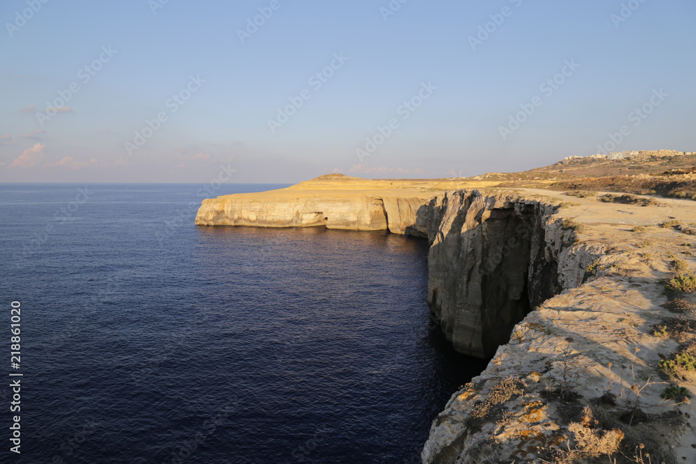 Malte Paysage Mer mediteranée Gozo Comino falaises