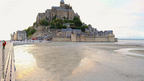 Tilt view of Abbey Mont Saint Michel photo