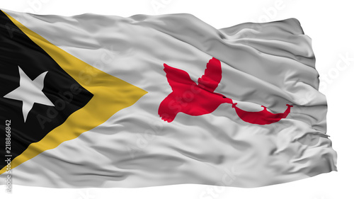 Baucau City Flag, Country East Timor, Isolated On White Background photo